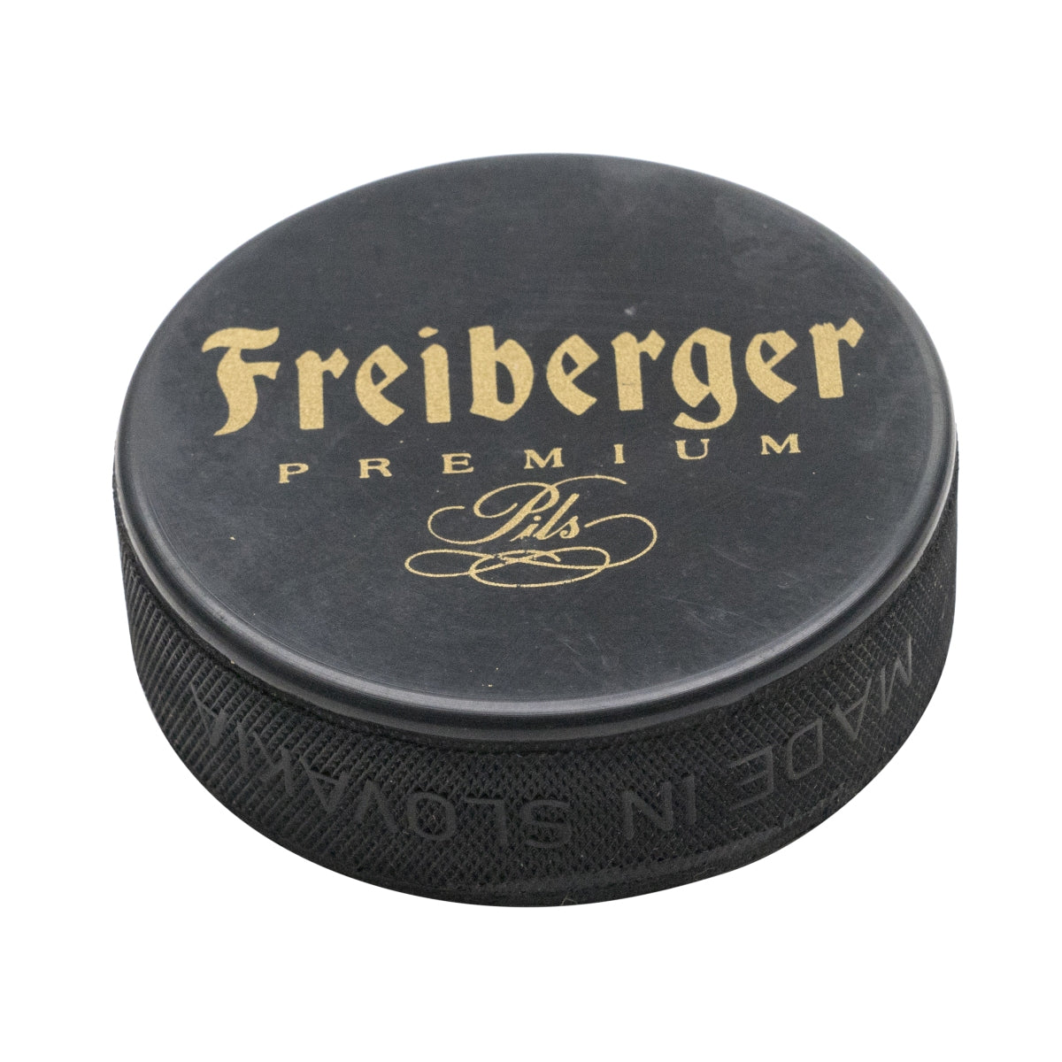 1x disco da hockey Freiberger Bier Hockeypuck nero con stampa