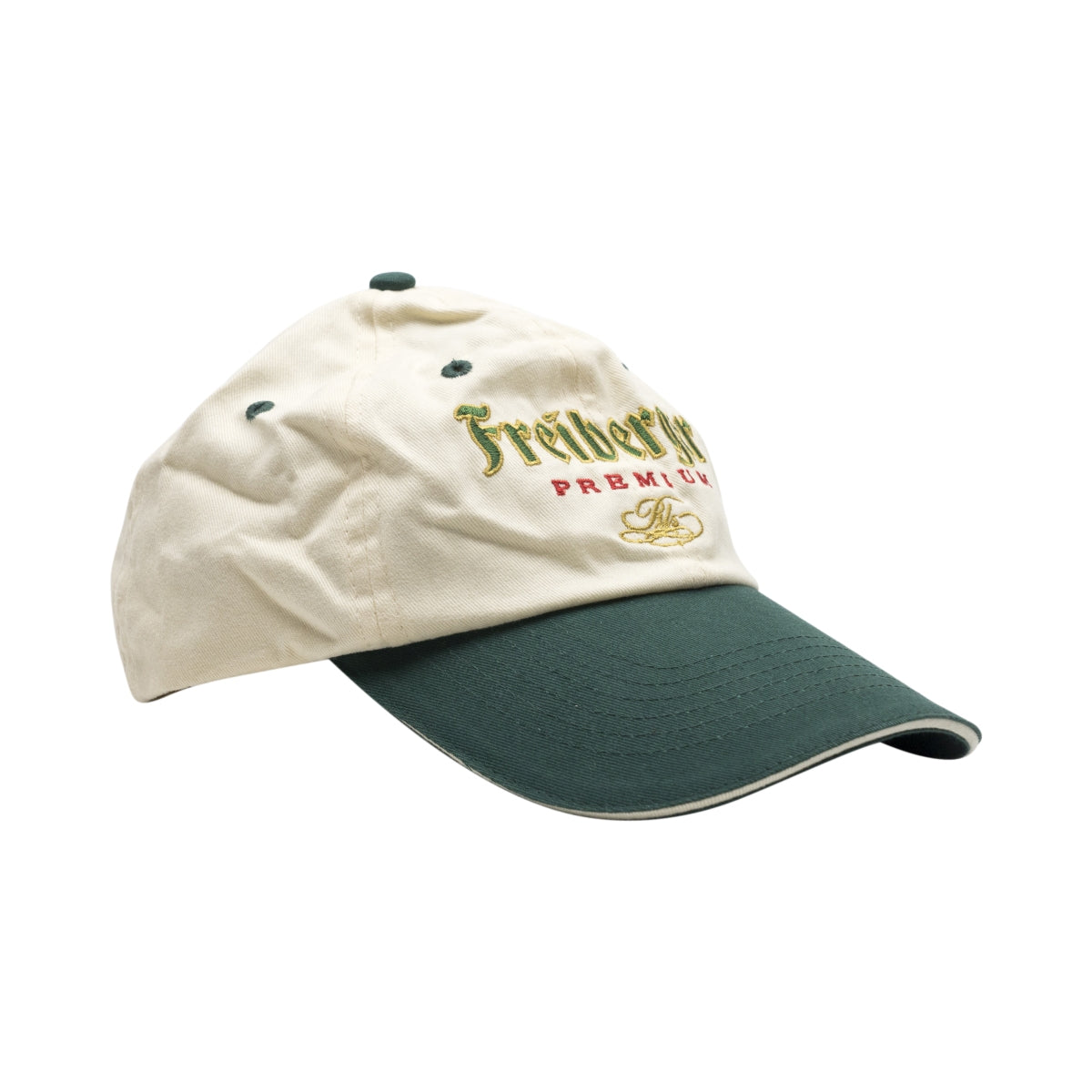 1x Cappellino da baseball Freiberger Bier beige/verde