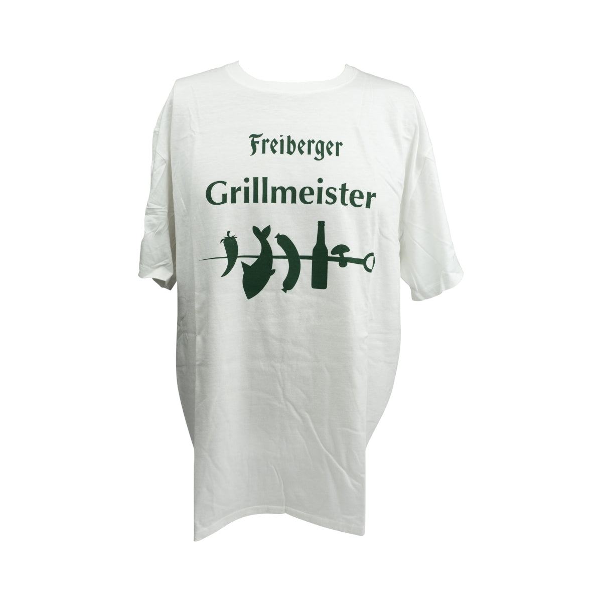 1x maglietta Freiberger Bier Grillmeister bianca/verde XL