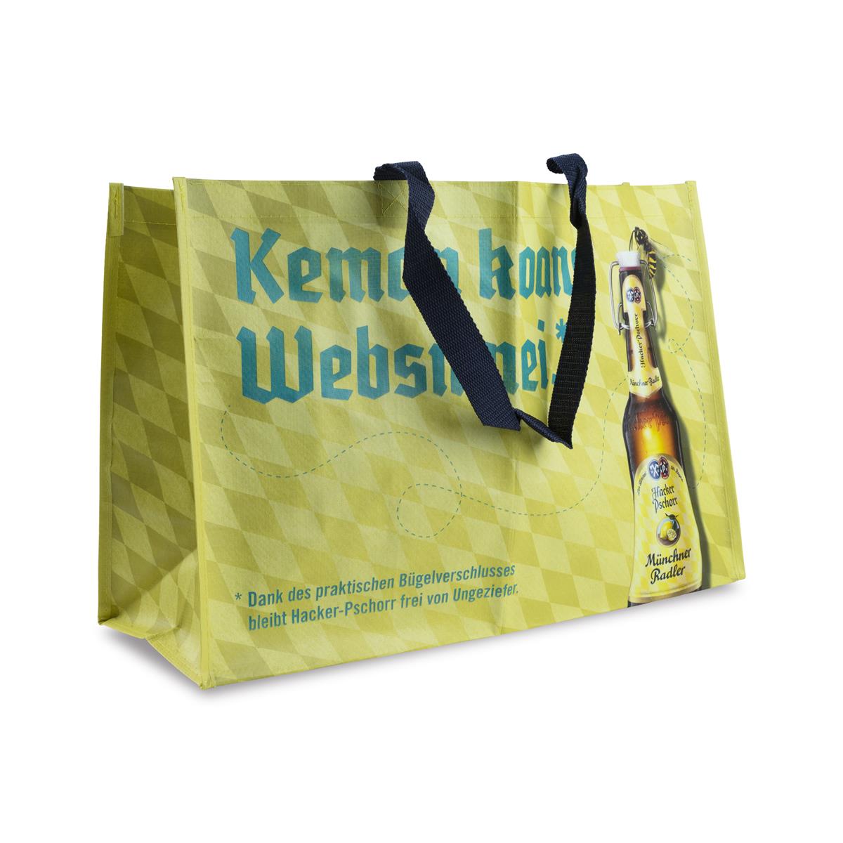 1x Borsa per la spesa Hacker Pschorr Bier gialla