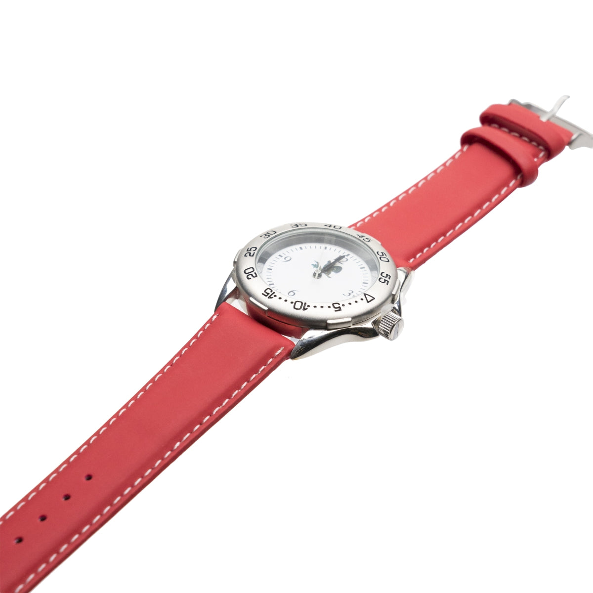 1x Orologio da polso Hasseröder Bier con cinturino in pelle rossa – Vista 2