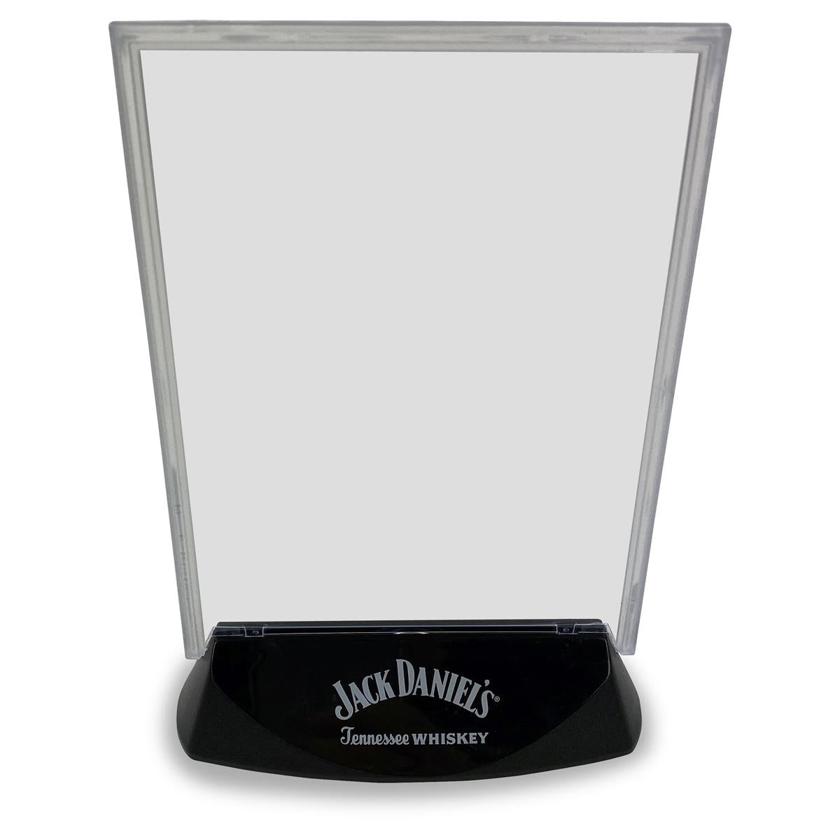 1x Jack Daniels Whiskey espositore da tavolo in plastica con base nera