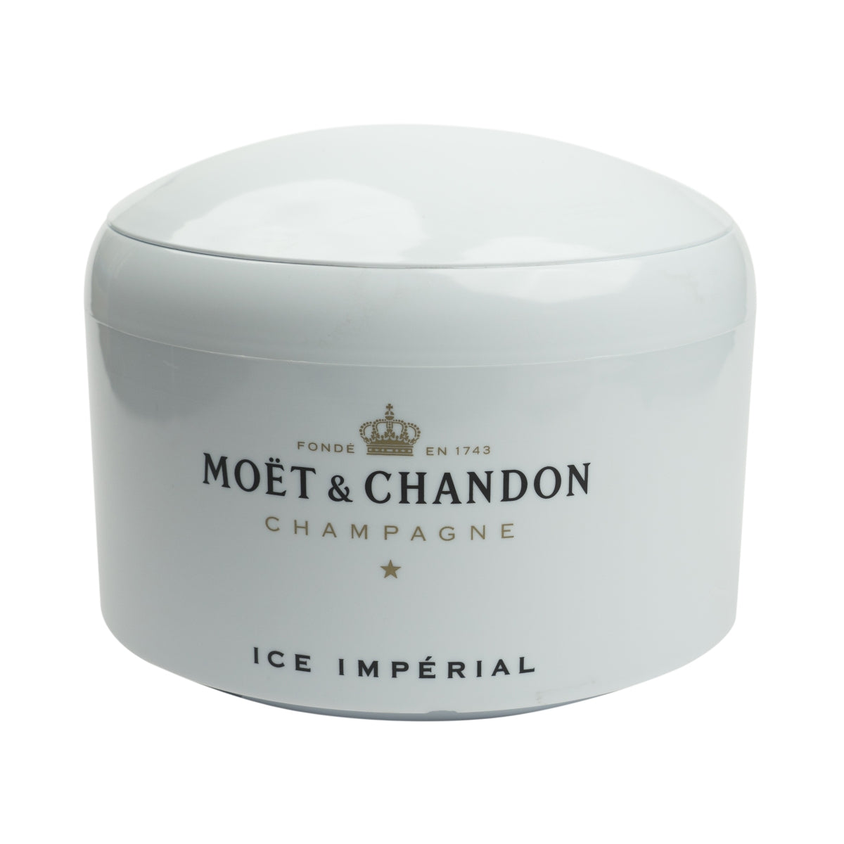 1x Moet Chandon Champagne Cooler Ice Box bianco Ice Imperial rotondo