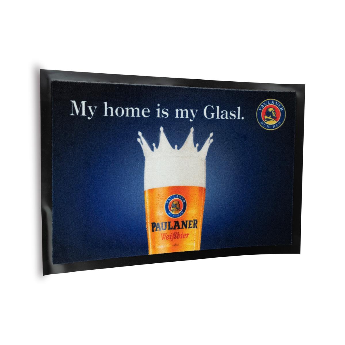 1x Zerbino Paulaner My Home is my Glasl 80x50