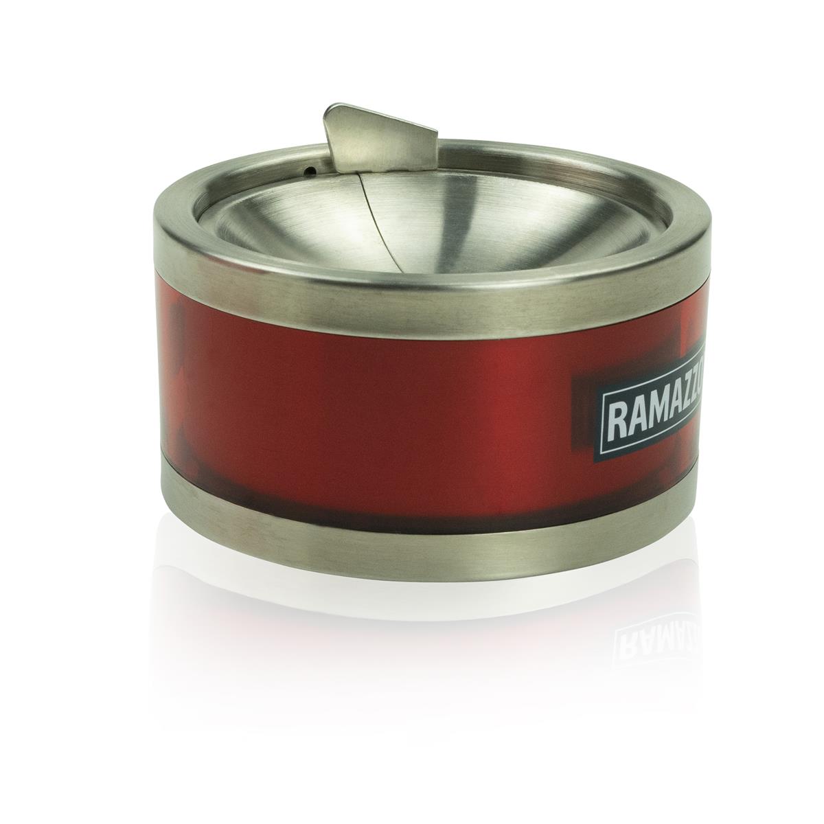 1x posacenere Ramazzotti rosso con coperchio in metallo – Vista 2