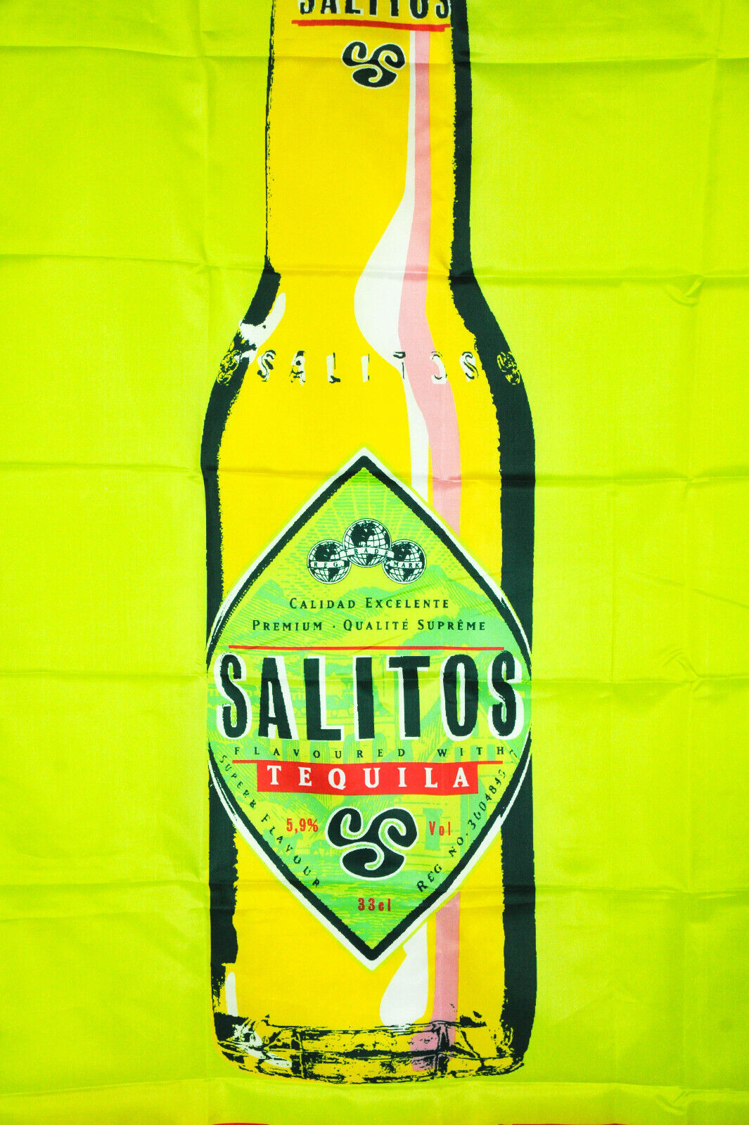 1x bandiera Salitos con bottiglia verde neon 95 x 140 cm – Vista 2