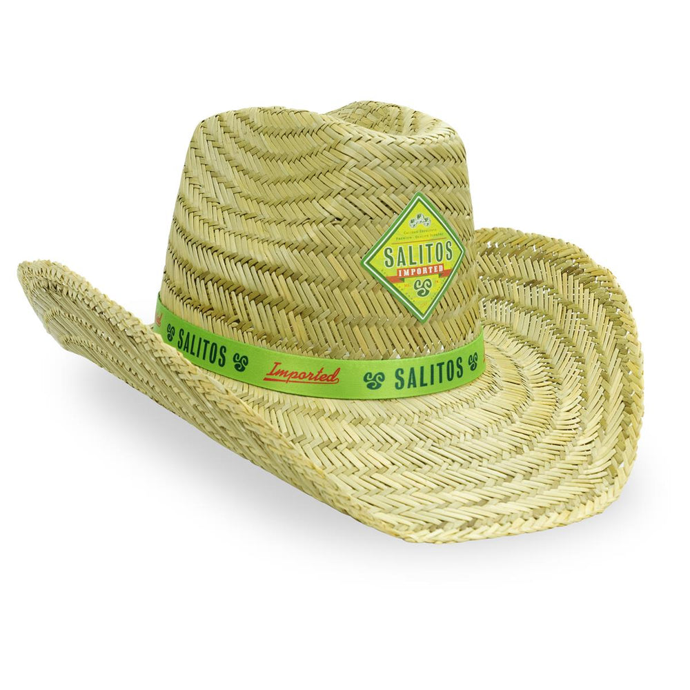 1x Cappello di paglia Saltios nuova versione con nastro verde