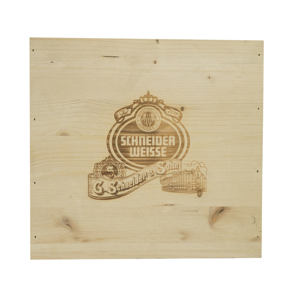 1x Schneider Weisse Birra in cassa di legno con logo impresso – Vista 2