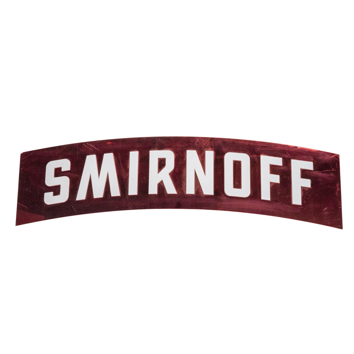 1x Smirnoff Vodka Insegna luminosa Logo rosso curvo in bianco – Vista 3