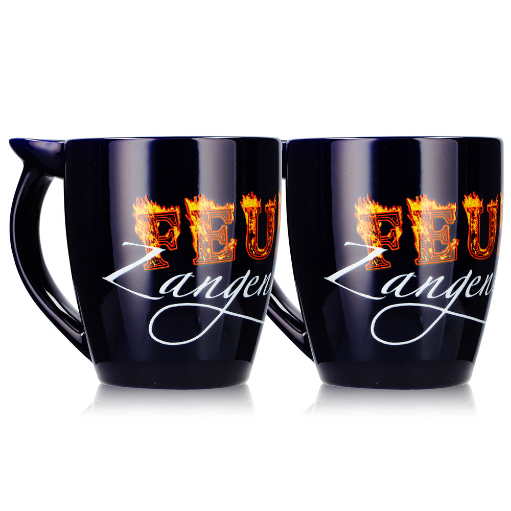 2 tazze da vin brulé Mohaba "Hot-Pot Feuerzangenbowle", blu cobalto, 0,2 l, graduate