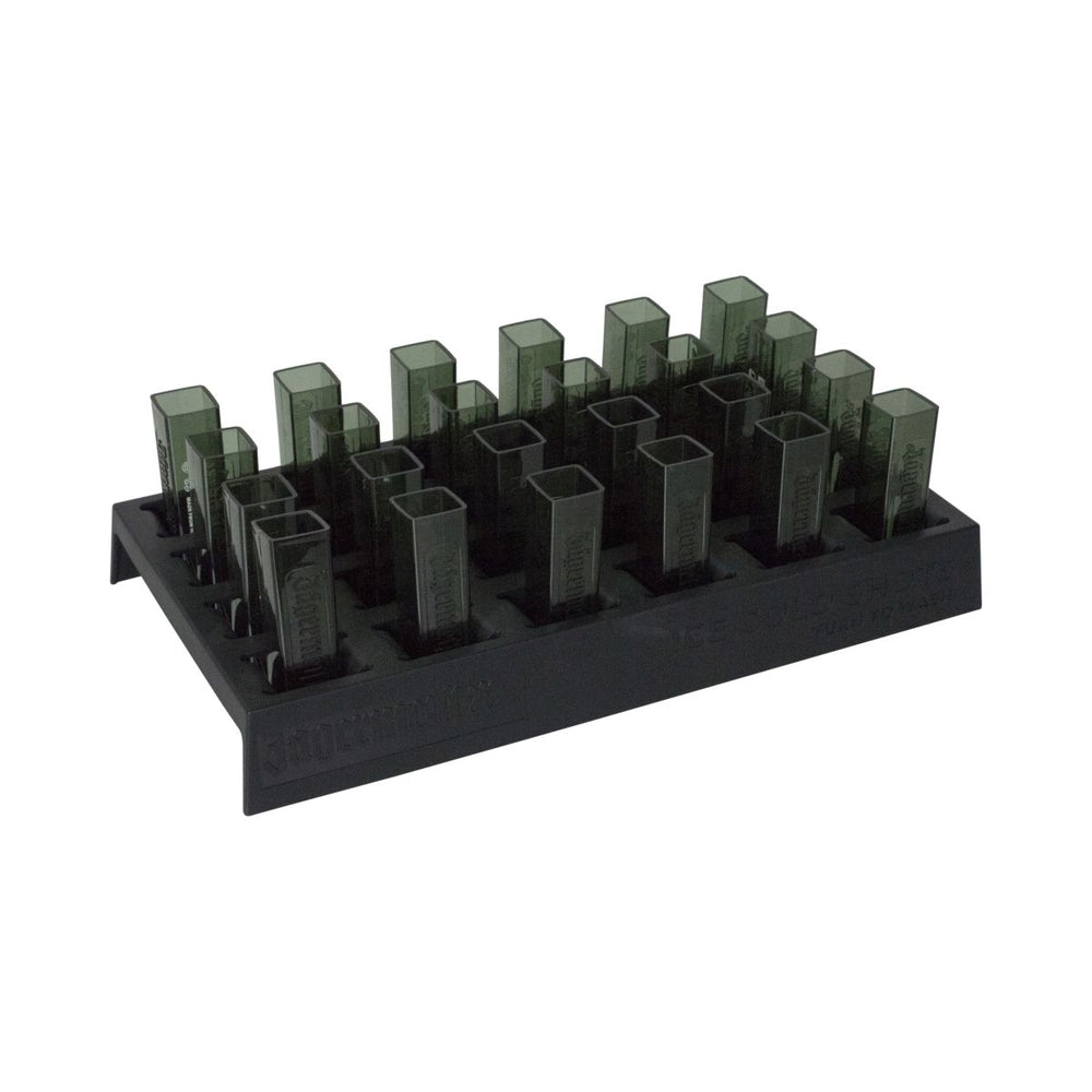 Set di 24 bicchierini Jägermeister con supporto 3 cl in plastica Tooter Rack Stamp