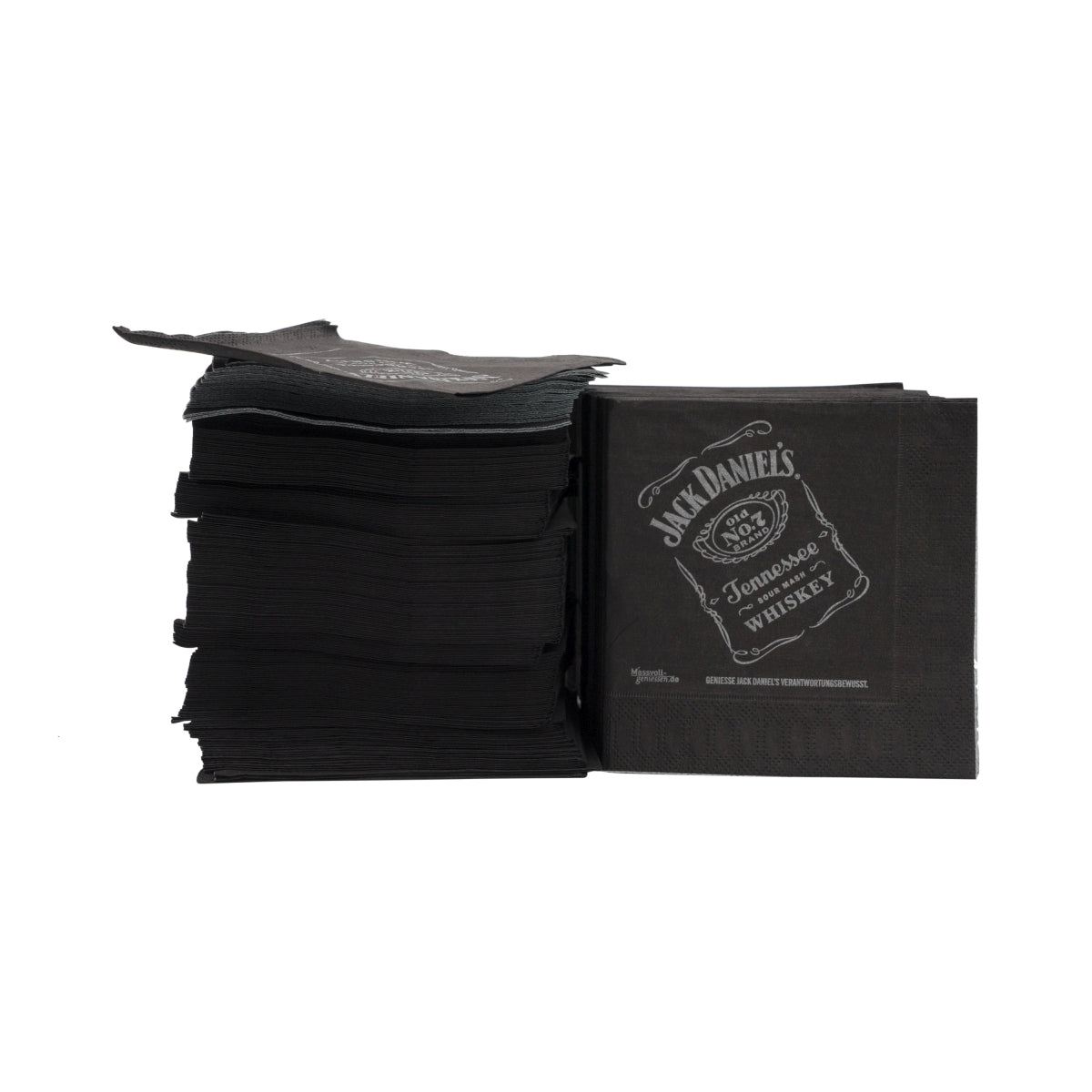250 tovaglioli Jack Daniels Whiskey neri 12x12