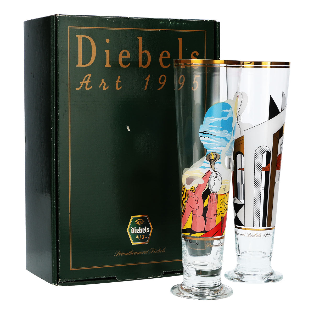 2x Diebels Bier Glas Scatola da collezione con 2 bicchieri speciali Art 1995 Scheda tecnica