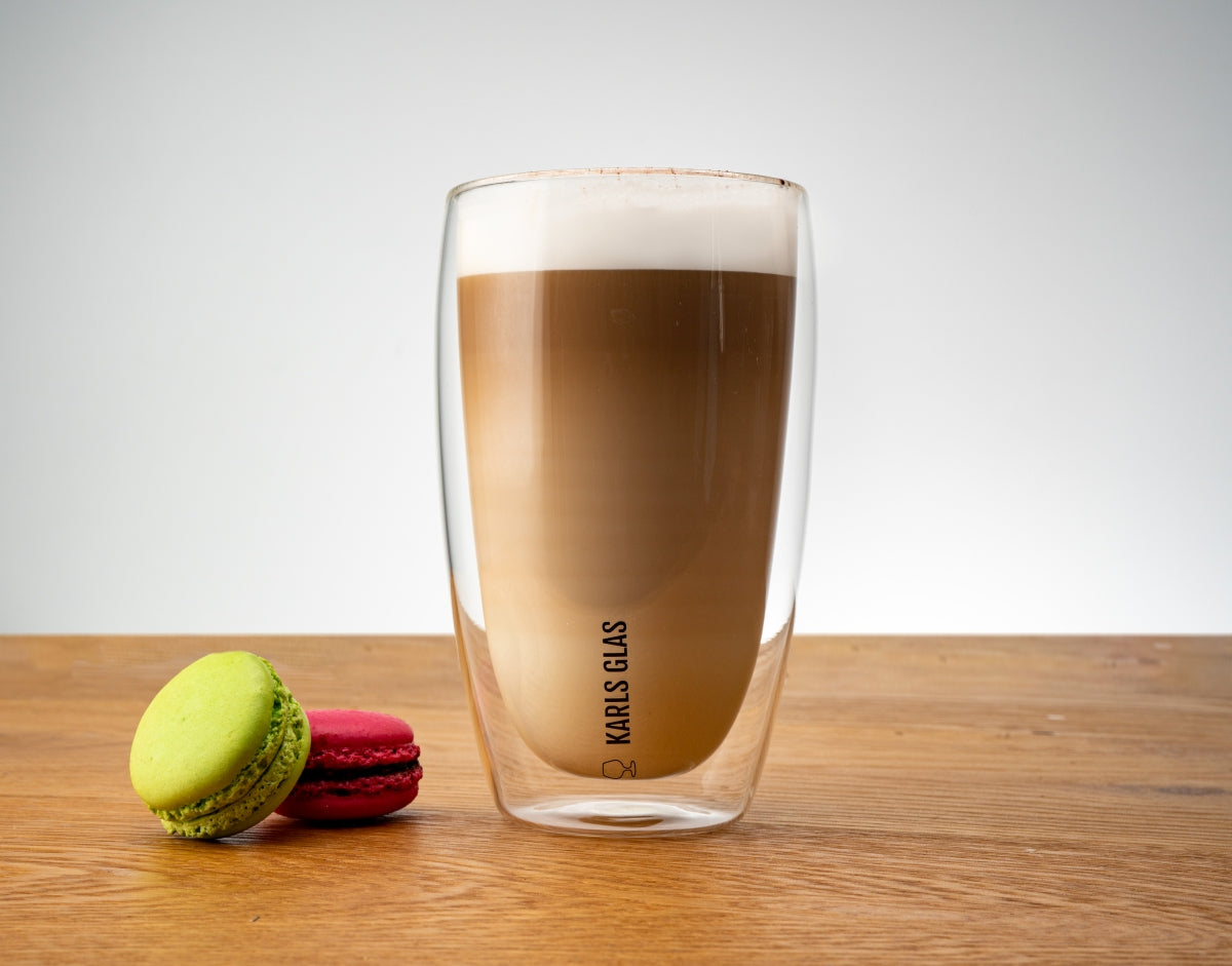 2 bicchieri a doppia parete in vetro termico da 0,45 l Latte Macchiato, caffè di alta qualità