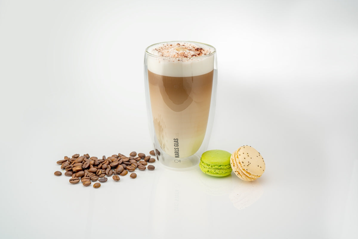 2 bicchieri a doppia parete in vetro termico da 0,45 l Latte Macchiato, caffè di alta qualità – Vista 6