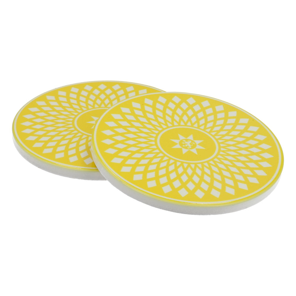 2x sottobicchieri Gerolsteiner Sottobicchieri in ceramica con base in sughero Bevande Giallo