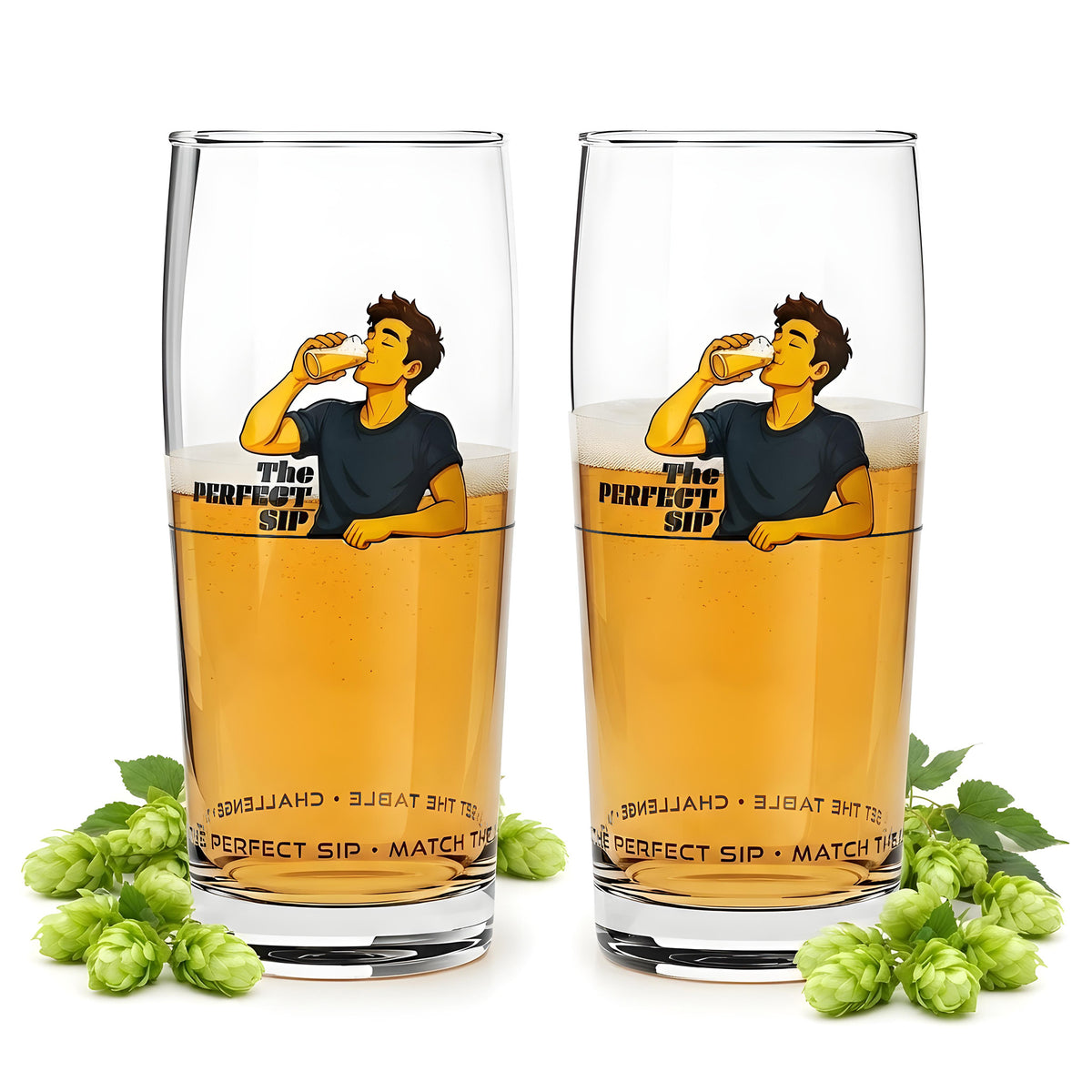 Set di 2 bicchieri da birra Sipply SETTING THE TABLE The Perfect SIP 0,5 l