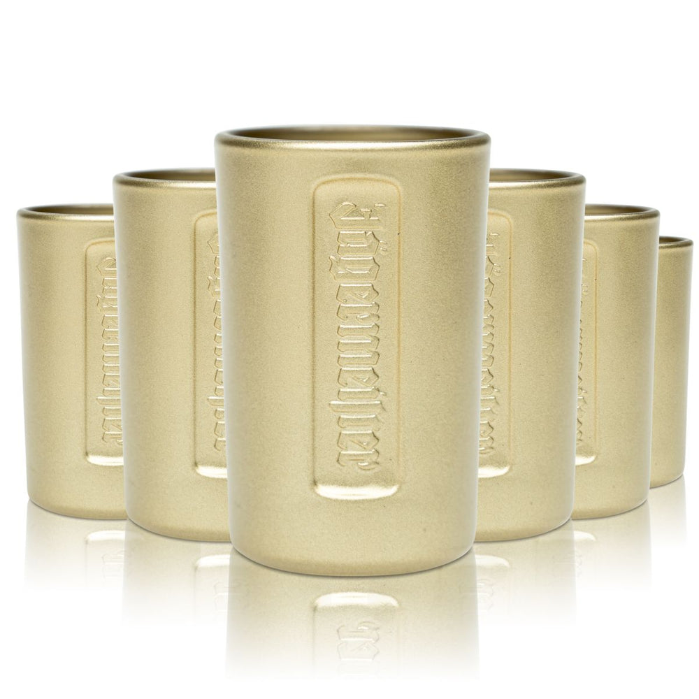 6 bicchierini Jägermeister Shot Stamper 2 cl oro bicchierini da liquore liquore alle erbe bicchierini