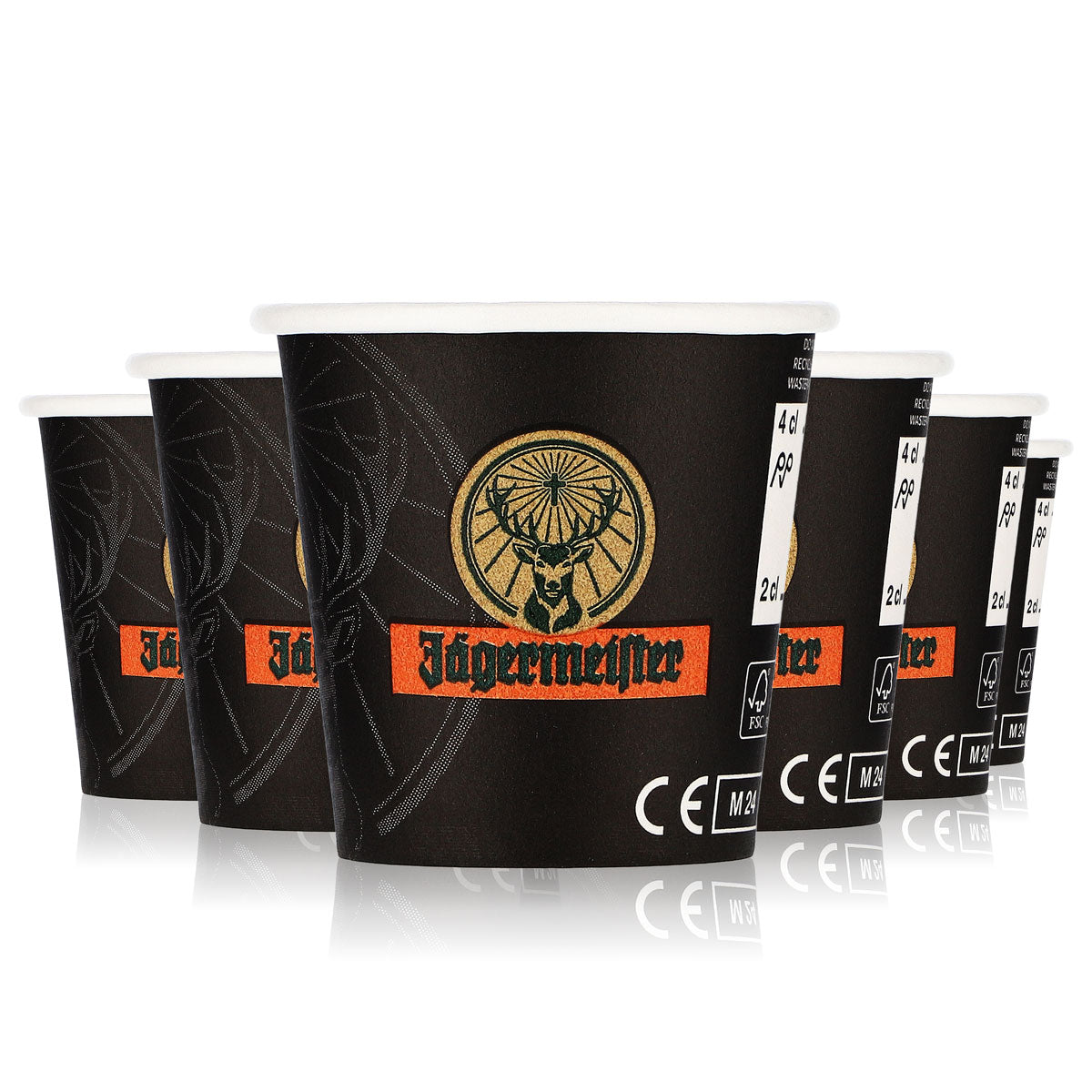 40 bicchierini da liquore Jägermeister Stamper corti 2 cl/4 cl bicchieri di carta usa e getta