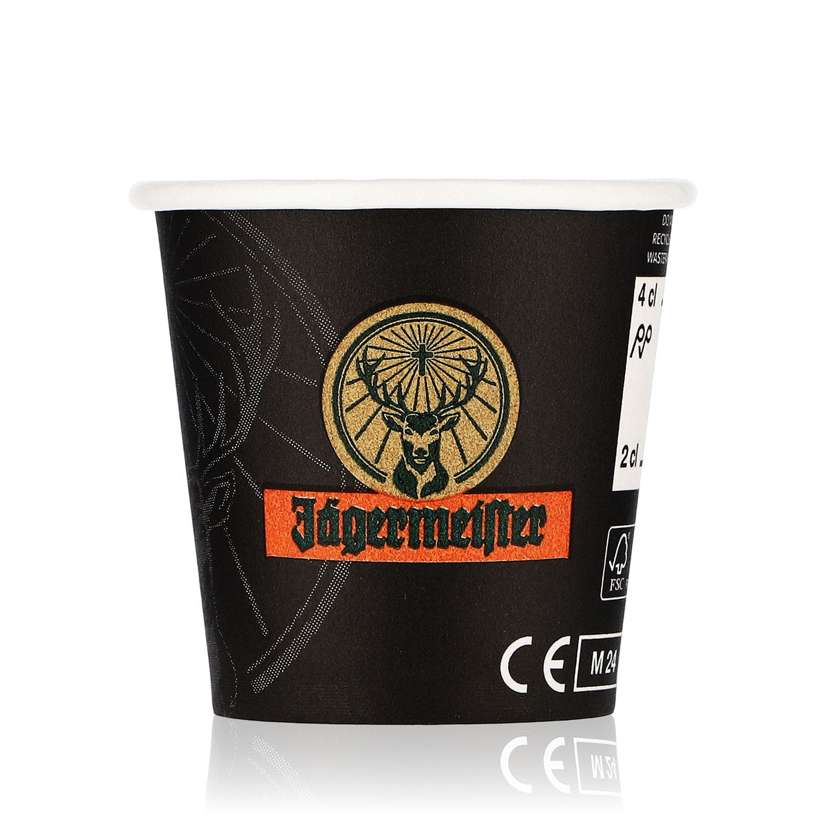 40 bicchierini da liquore Jägermeister Stamper corti 2 cl/4 cl bicchieri di carta usa e getta – Vista 2