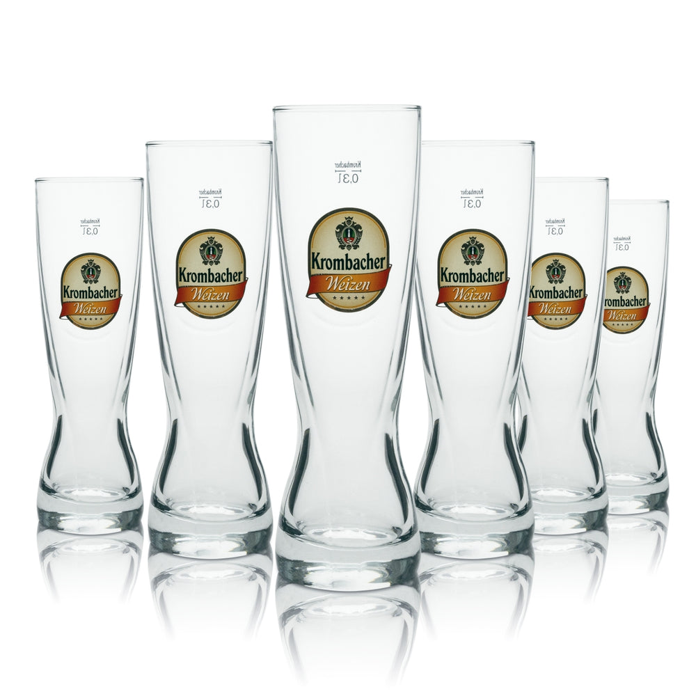 4 bicchieri da birra Krombacher Weizen 0,3 l per intenditori
