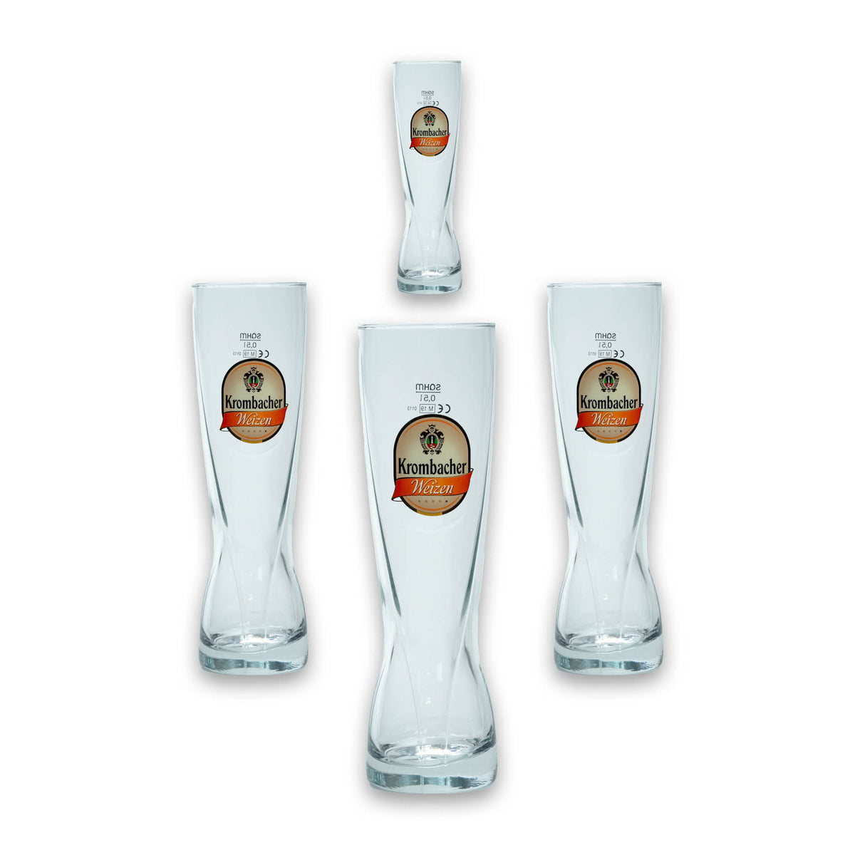 4 bicchieri da birra Krombacher Weizen 0,5 l per intenditori