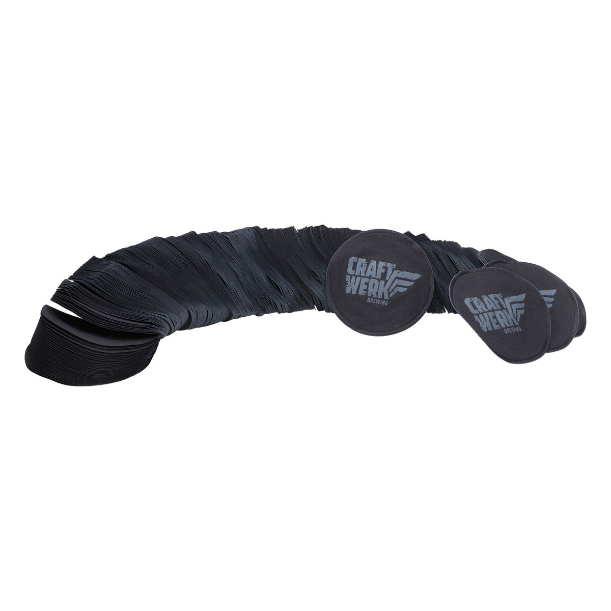 500x Craftwerk Sottobicchieri Sottobicchieri in vetro Nero Rotondo – Vista 3