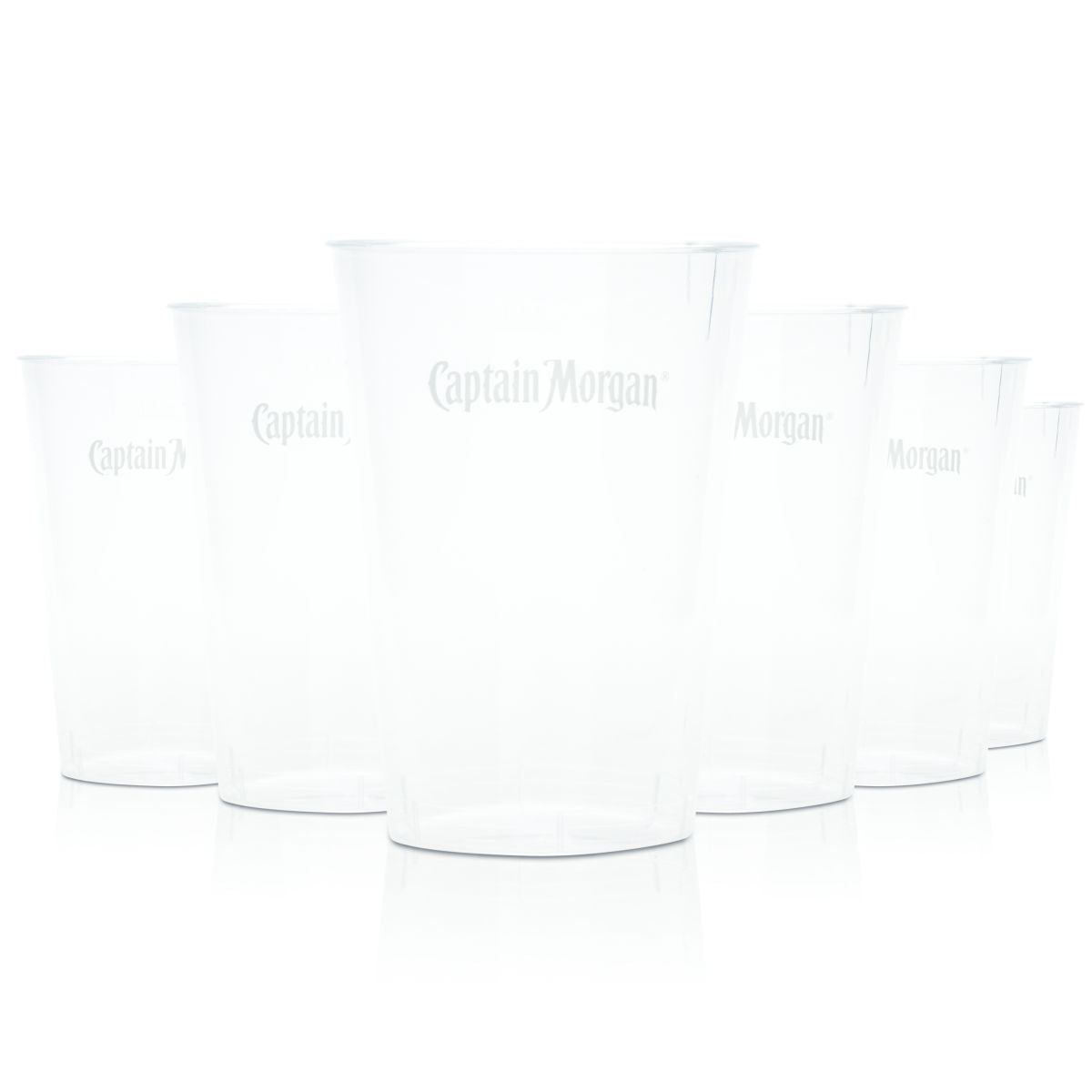 50 bicchieri monouso in plastica Captain Morgan, 0,2 l, set di bicchieri in plastica con manico