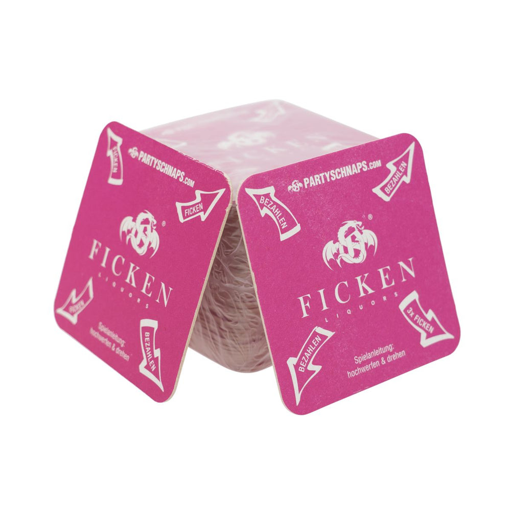 50x Sottobicchieri Ficken Sottobicchieri con protezione antigoccia Rosa Party Schnaps