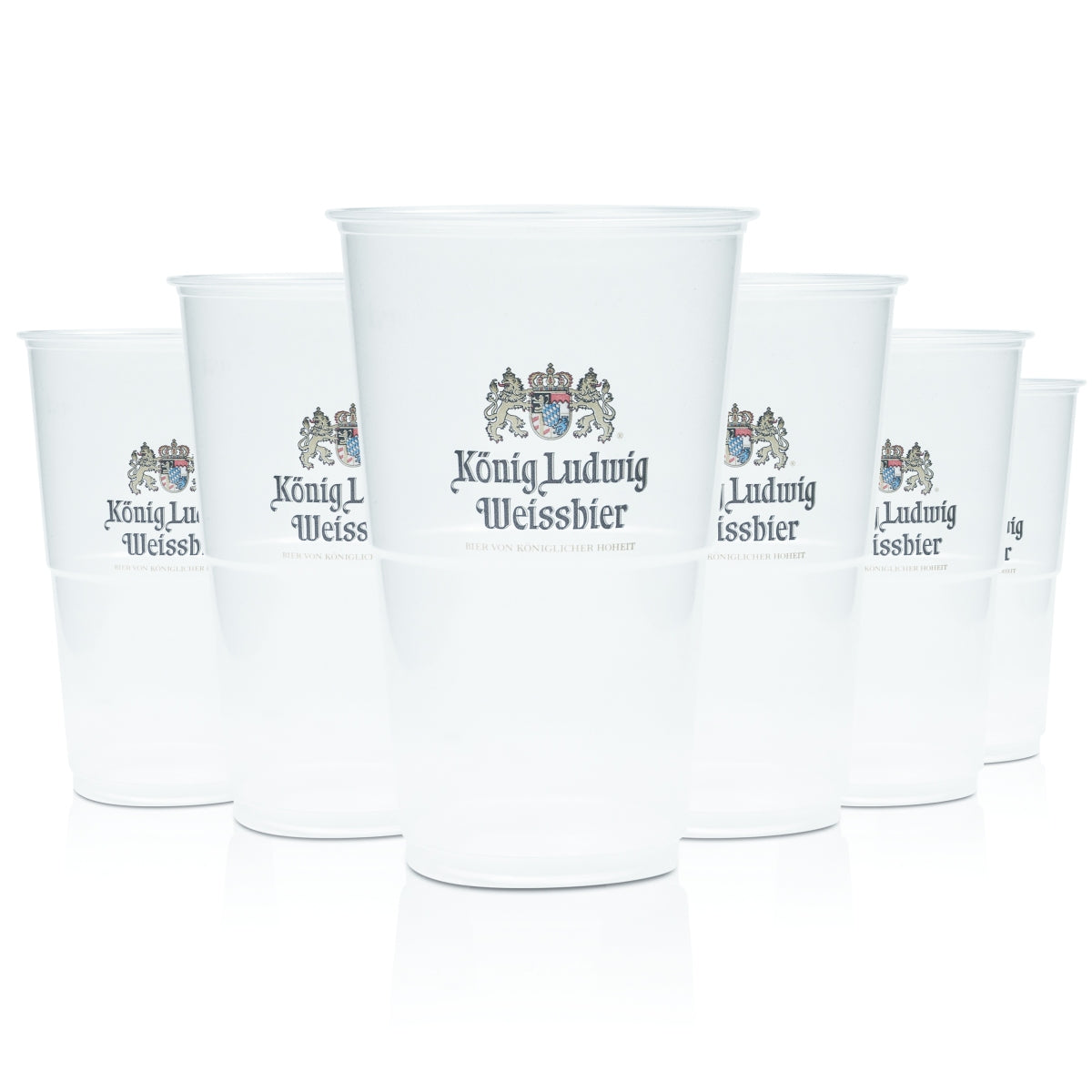 50 bicchieri usa e getta König Ludwig Bier da 0,5 l, bicchieri da festival in plastica