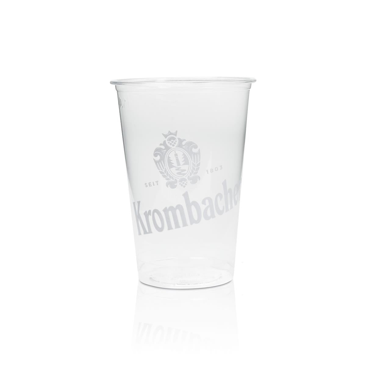 50 bicchieri da birra Krombacher 0,2 l monouso in materiale biologico – Vista 2