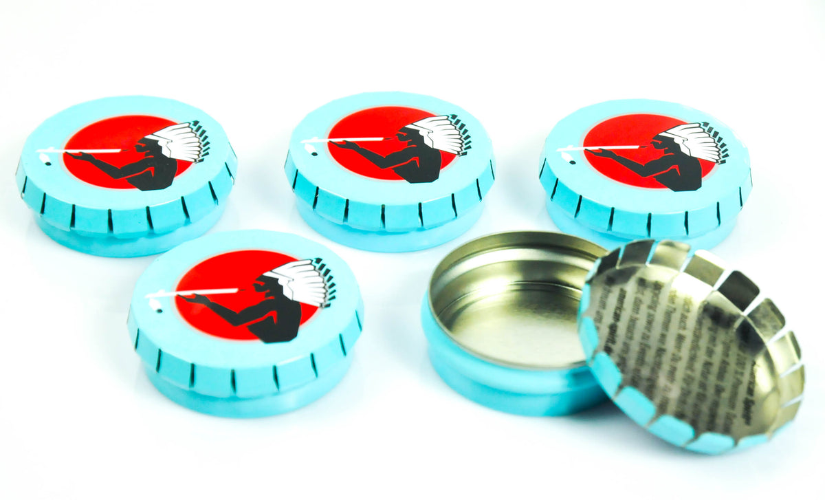 5x American Spirit Sigarette Posacenere Posacenere da spiaggia Lattina Mini Blu