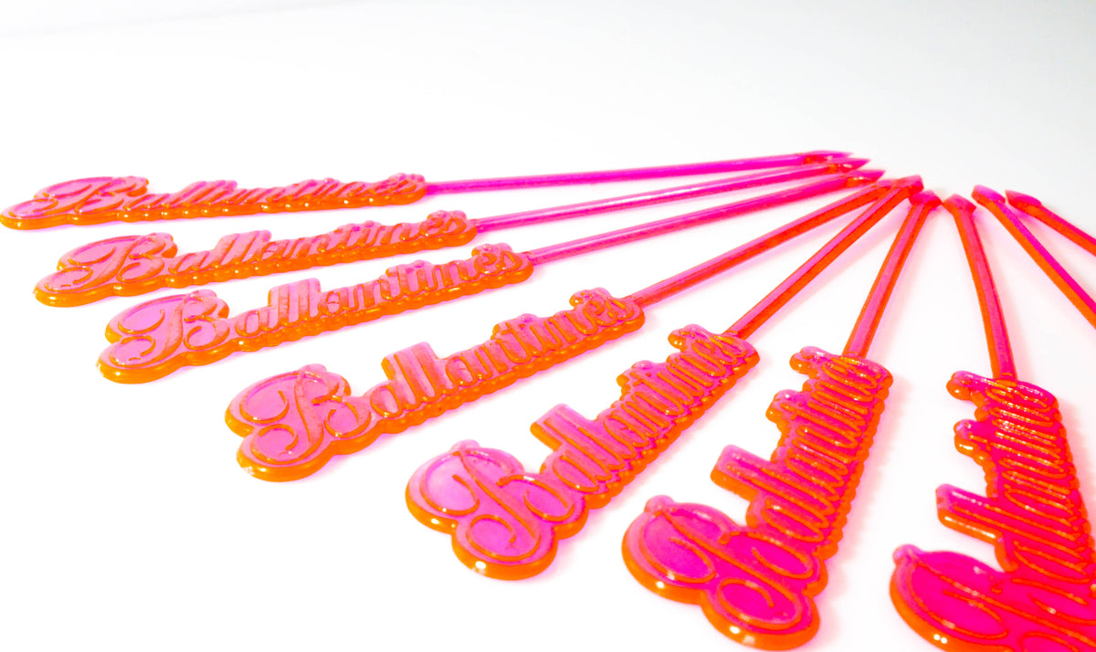 5x Ballantines Whisky Mescolatore Accessori da bar Neon Rosso molto raro – Vista 2