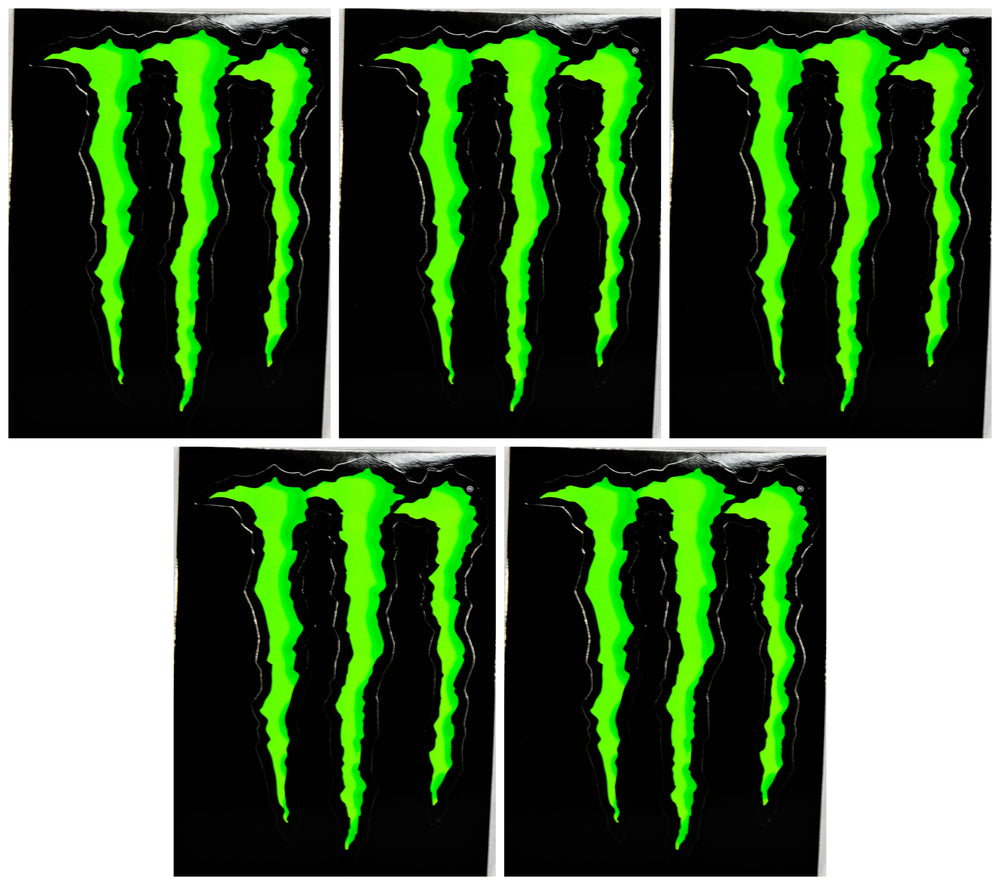 5 adesivi Monster Energy neri 11x8 cm Pubblicità BMX Merchandise