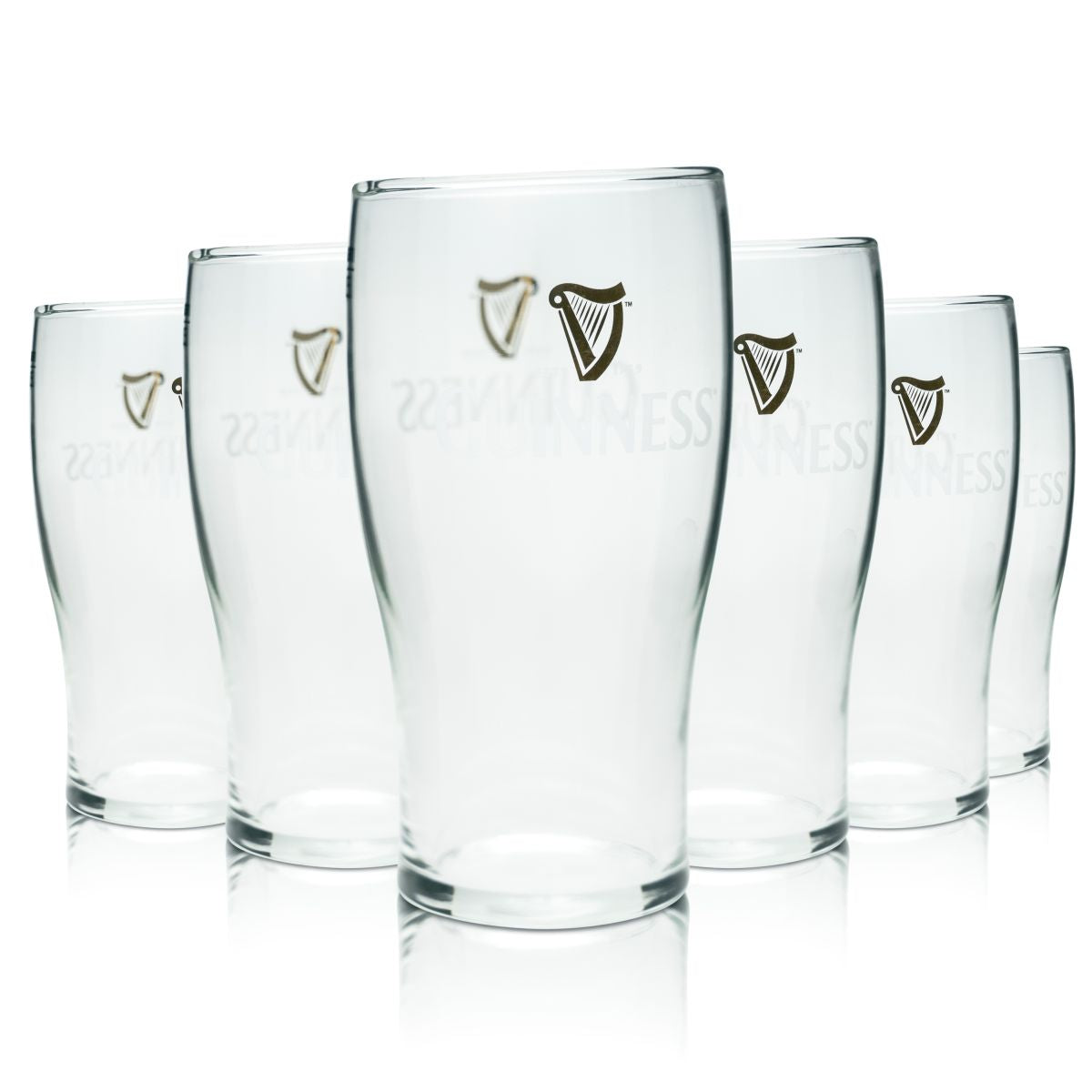 6 bicchieri da birra Guinness 0,5 l Pint Beer Gläser Willi Becher Irish Brewery Draught