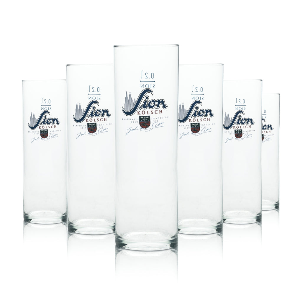6 bicchieri da birra Sion Kölschglas 0,2 l nuovi