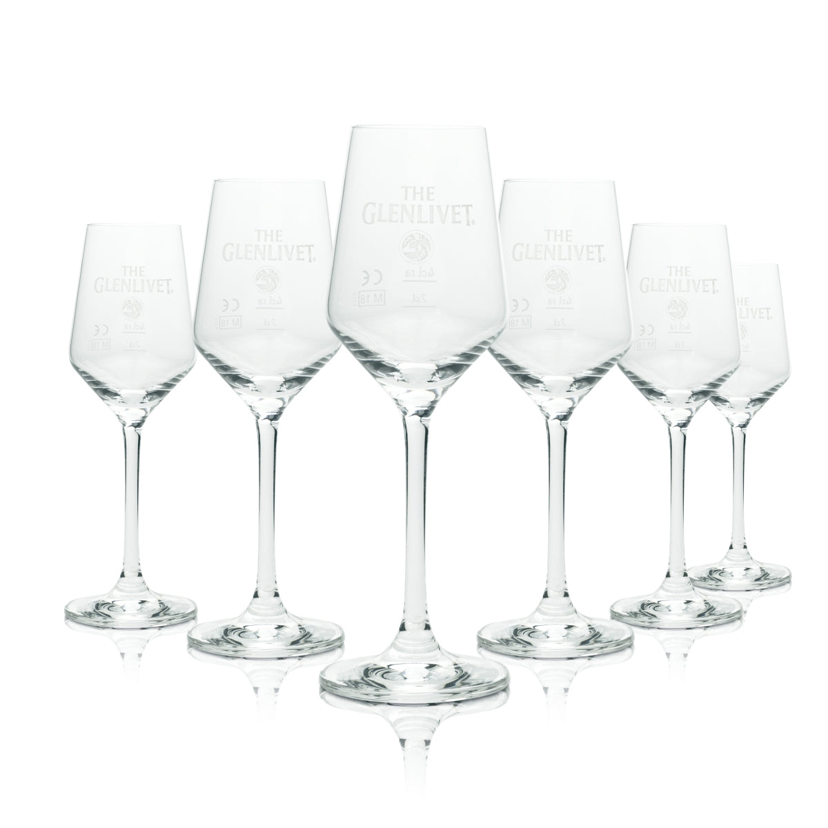 6 Bicchieri da whisky The Glenlivet 0,1 l Bicchiere da degustazione "Harmony" Rastal nuovo