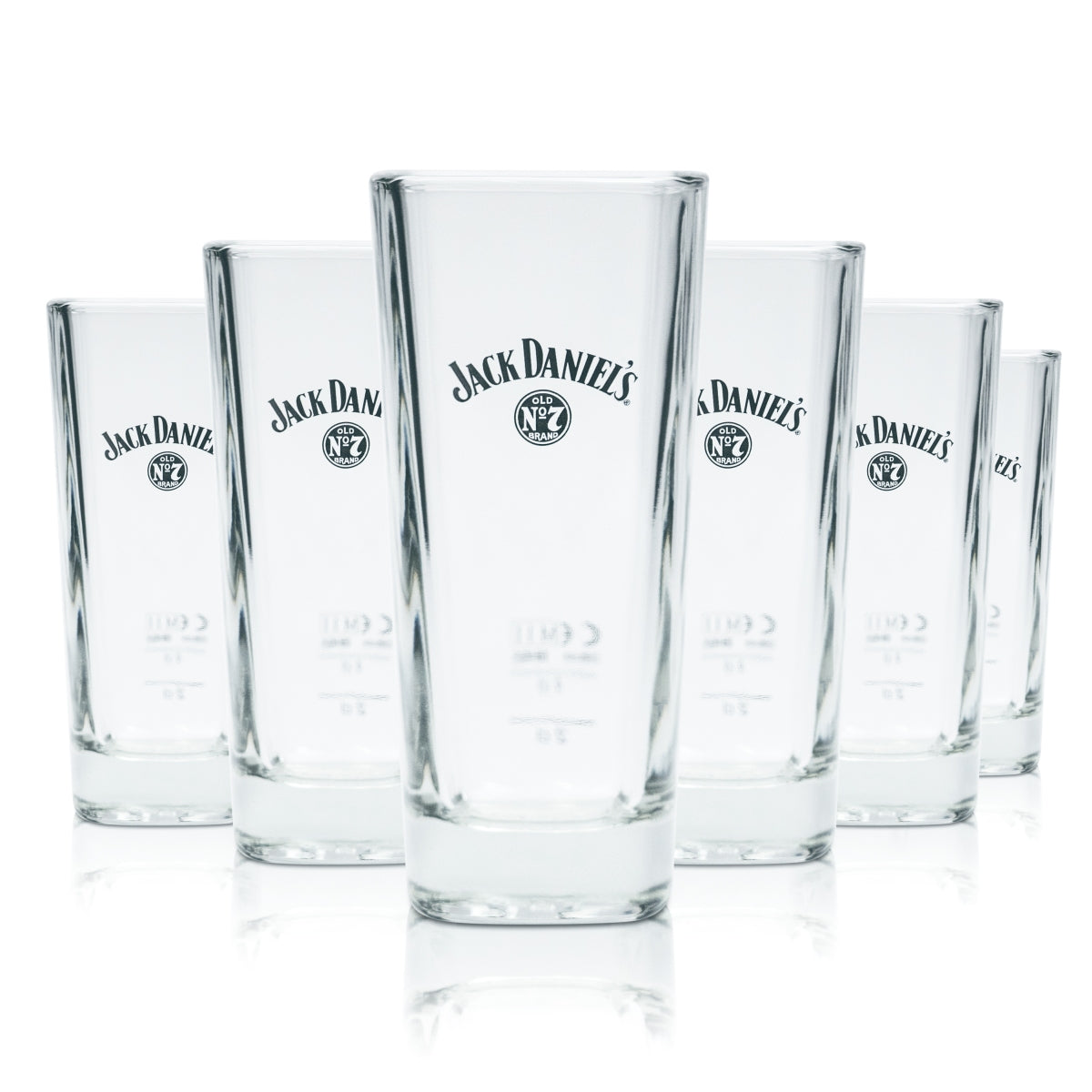 Set di 6 bicchieri Jack Daniels da 0,35 l – Bicchiere da long drink Old No. 7 classico calibrato – Vista 2