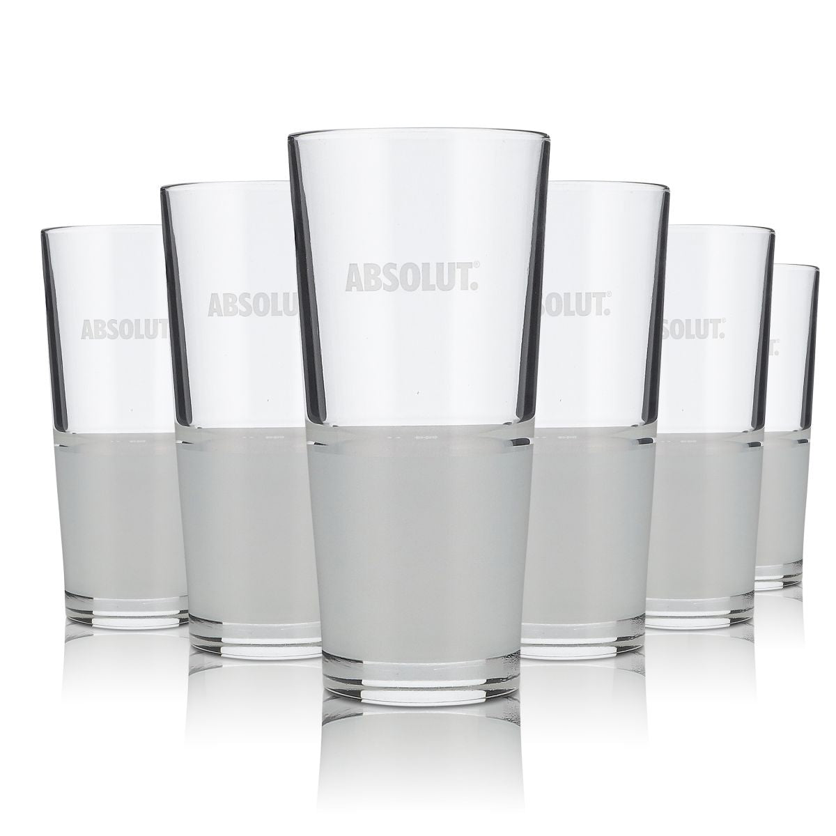 6 bicchieri Absolut in vetro 0,33 l, design satinato, calibrati, per long drink e cocktail – Vista 2