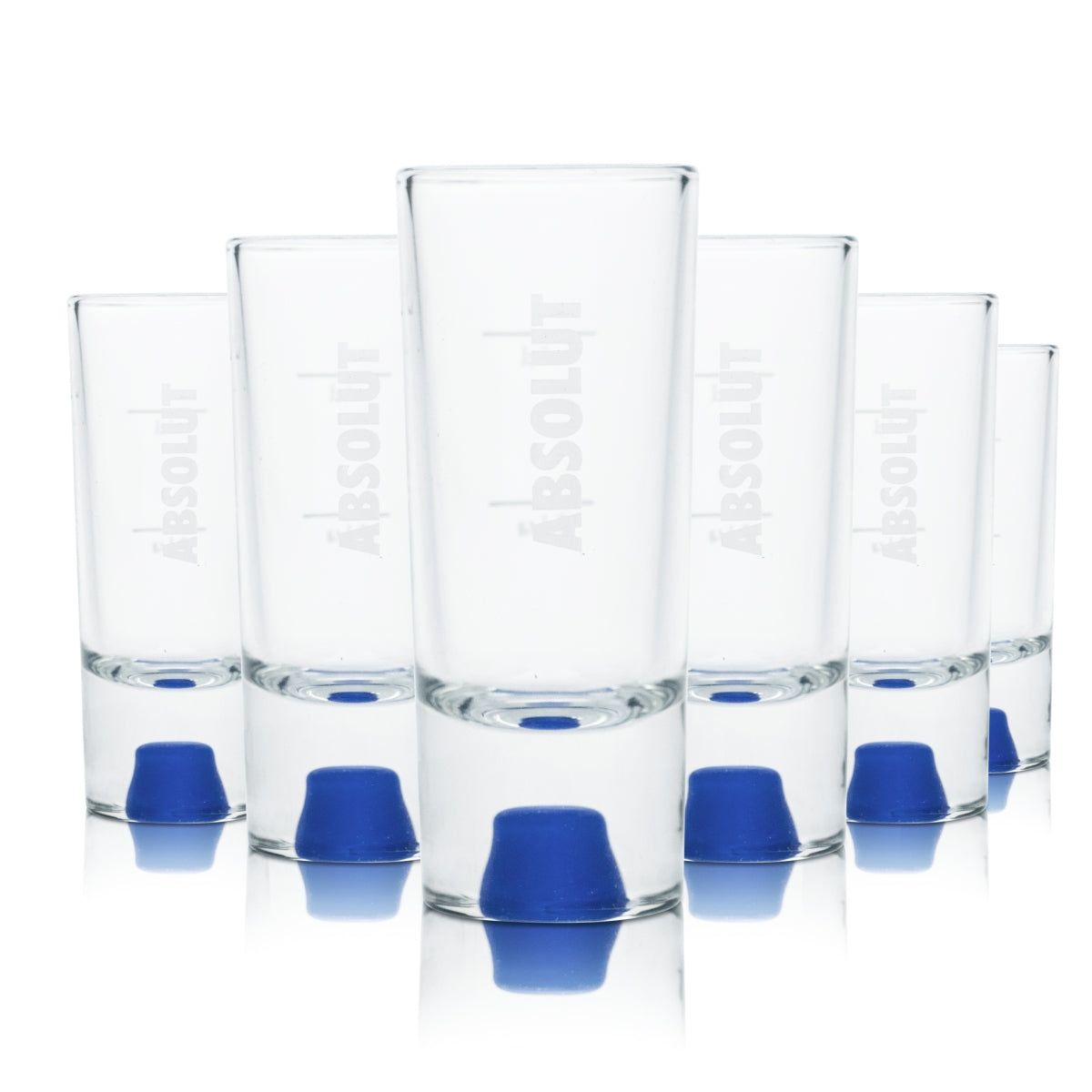 6 bicchieri da shot in vetro Absolut da 4 cl 40 ml Stamper Short Vodka calibrati per uso gastronomico