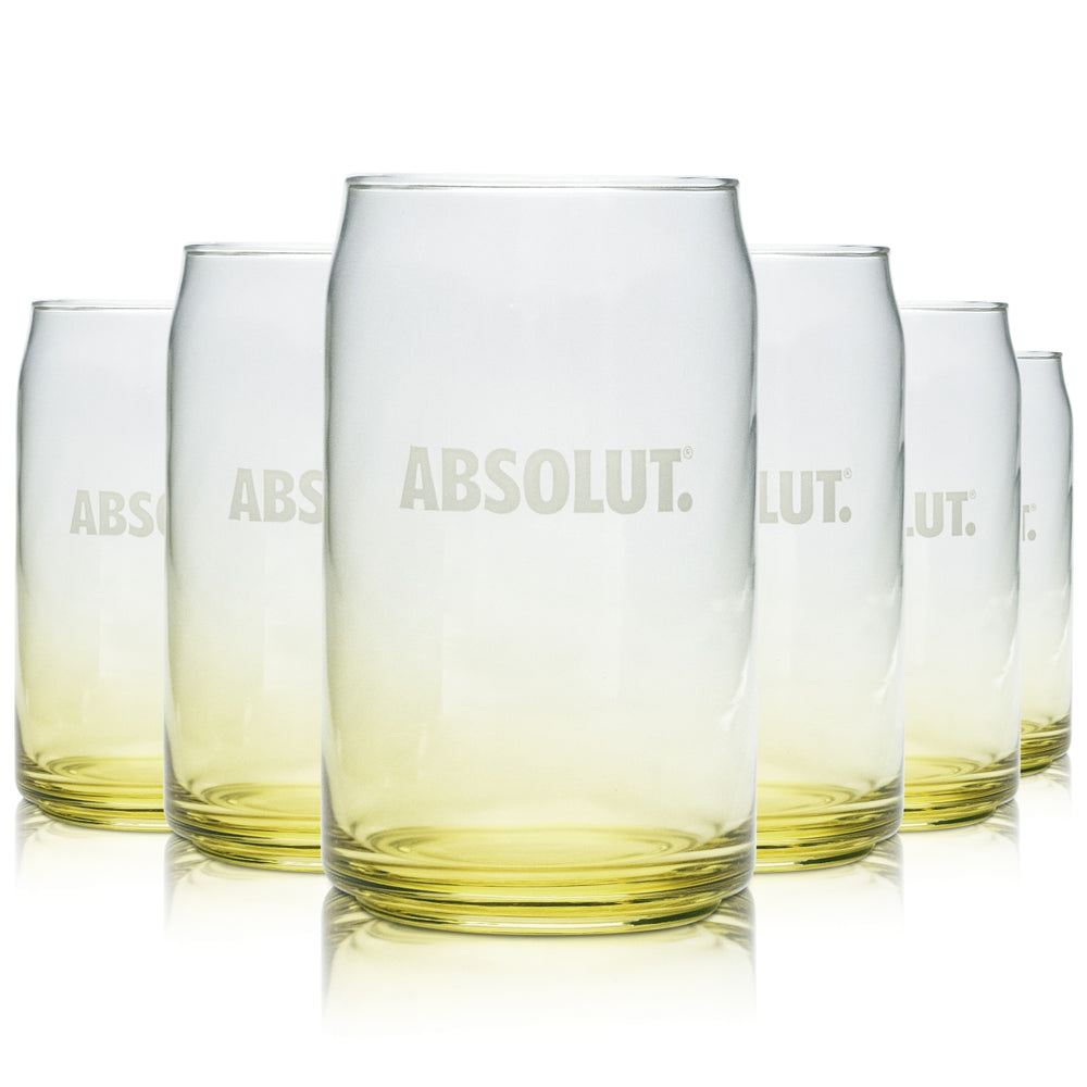 6 bicchieri Absolut Vodka 0,25 l GIALLI Sensations Bicchieri da long drink Gastro Rovere