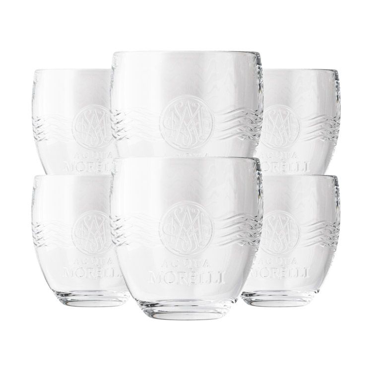 6 bicchieri Acqua Morelli 0,25 l tumbler Premium con rilievo minerale