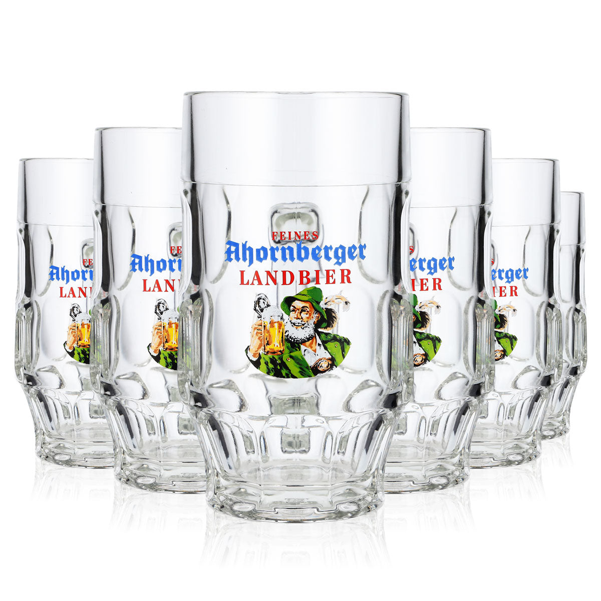 6 bicchieri da birra Ahornberger da 0,5 l, boccale da birra Landbier Kontur Braumeister-Seidel