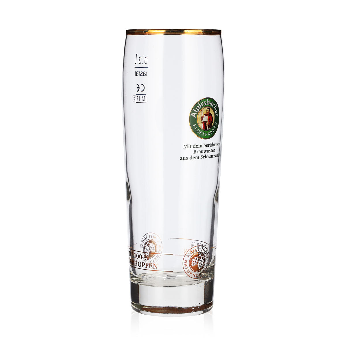 6 bicchieri da birra Alpirsbacher da 0,3 l con bordo dorato, modello Rastal (set da 6) – Vista 3