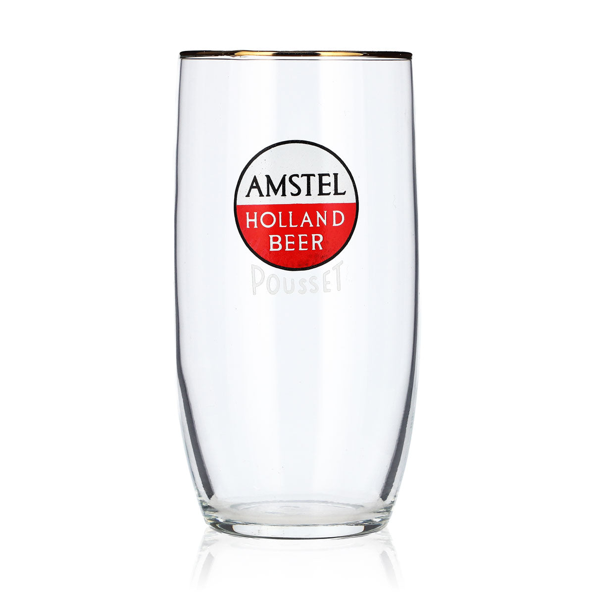 6 bicchieri da birra Amstel da 0,29 l con bordo dorato, modello Willibecher Seidel (set da 6) – Vista 2
