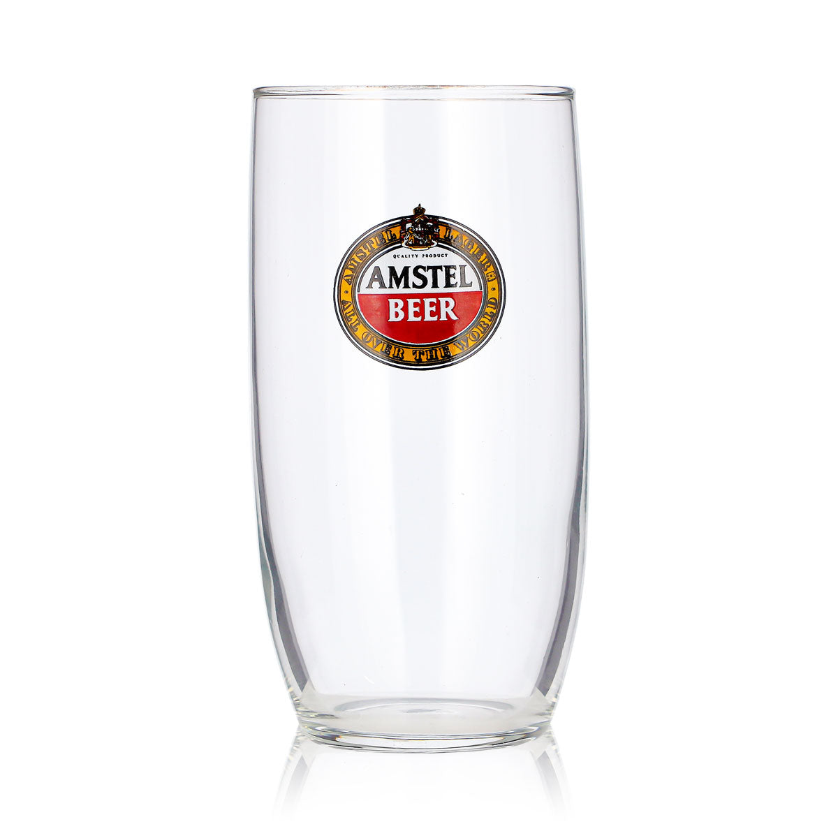 6 bicchieri da birra Amstel da 0,33 l, modello dritto con bordo dorato (set da 6) – Vista 3