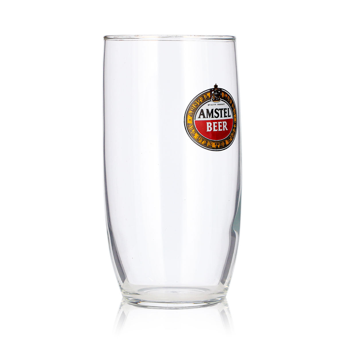 6 bicchieri da birra Amstel da 0,33 l, modello dritto con bordo dorato (set da 6) – Vista 4