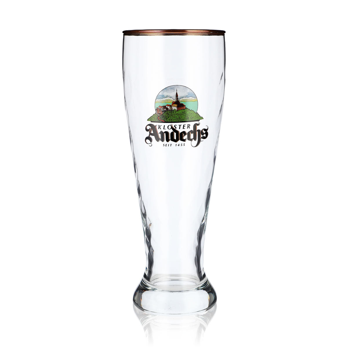 6 bicchieri da birra Andechs da 0,5 l Bicchieri da birra Bicchieri Bicchiere da birra bianca Bordo argentato – Vista 2