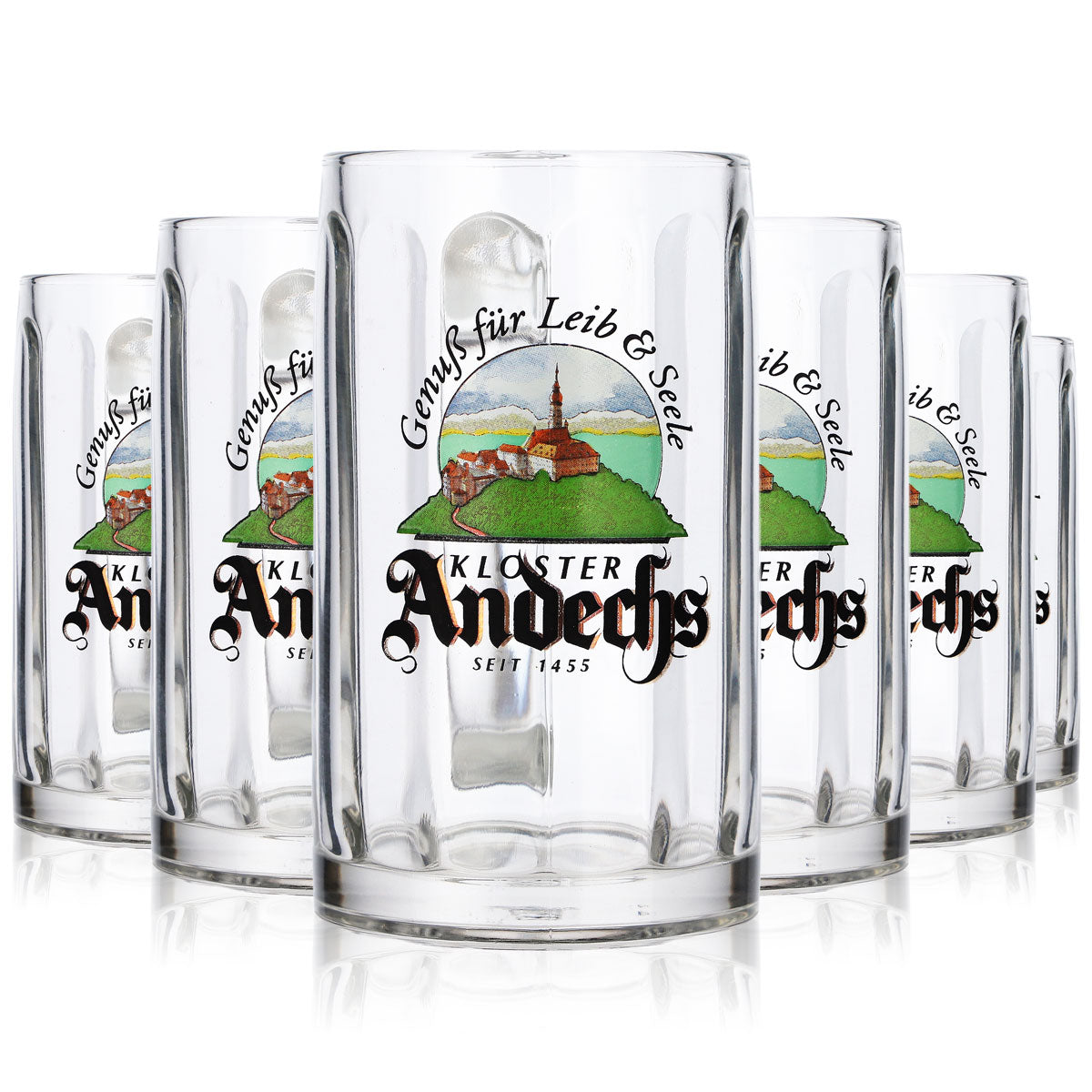 6 bicchieri da birra Andechs Seidel 0,2 l "Piacere per il corpo e l'anima" Rastal – Vista 7