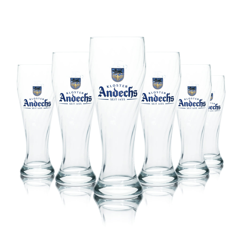 6 bicchieri Andechs da 0,5 l per birra bianca Lievito Cristallo di frumento Bicchieri da birra Monastero Birrificio